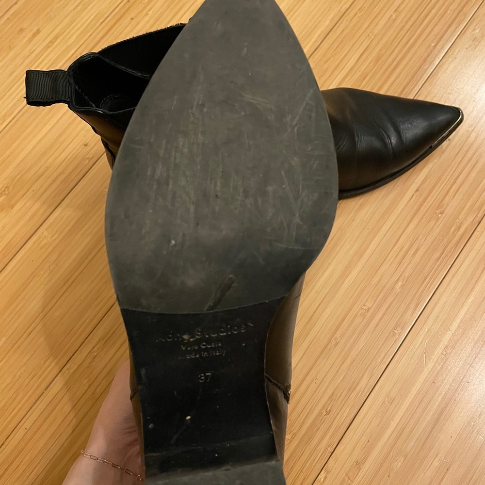 Acne Studios Jensen Boots In Black Leather Size 37 Gem